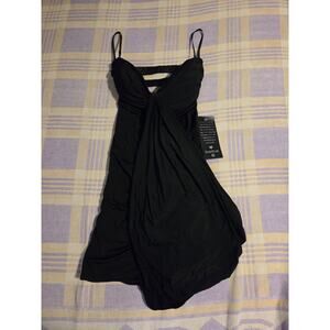 NWT Mazzy Underdrape BEBE Black Dress Elegant Cocktail Size Small Y2k USA Made